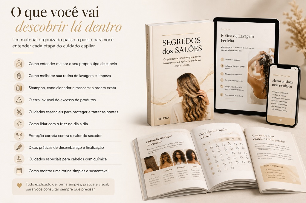 Rotina de cuidados capilares em casa